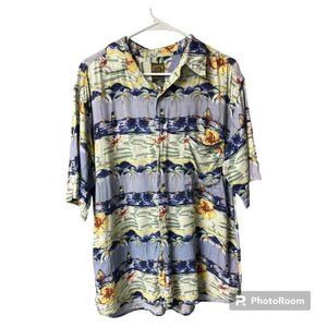 Bruno rayon Hawaiian mens shirt size large